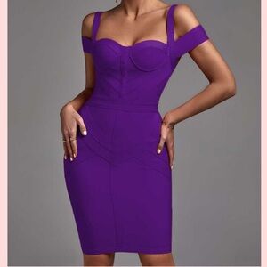 Purple Bandage Dress